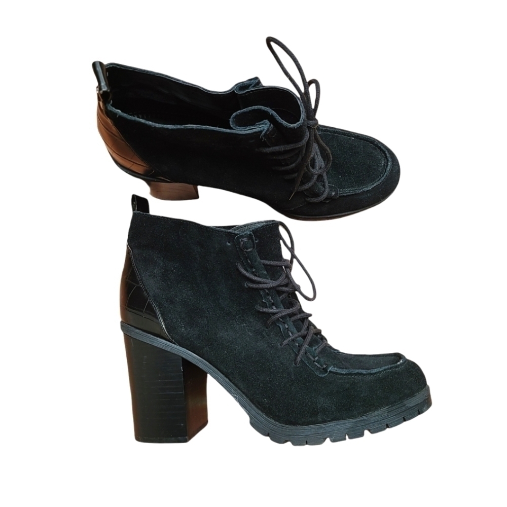 Chunky Heel Suede Lace-up Boots ~ Sam Edelman Circus ~ Size 9.5